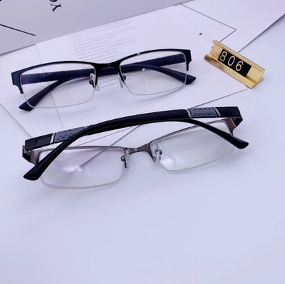 New Half Metal Frame Nearsighted Glasses Unisex Prescription Myopia 0 -0.5 -1 -1.5 -2 -2.5 -3 -4 -5 -6 Unisex óculos de leitura