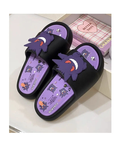 Pokemon Gengar Anime Slippers — Trendy Anti-Slip EVA Slippers for Men & Women, Cool Couple Gift