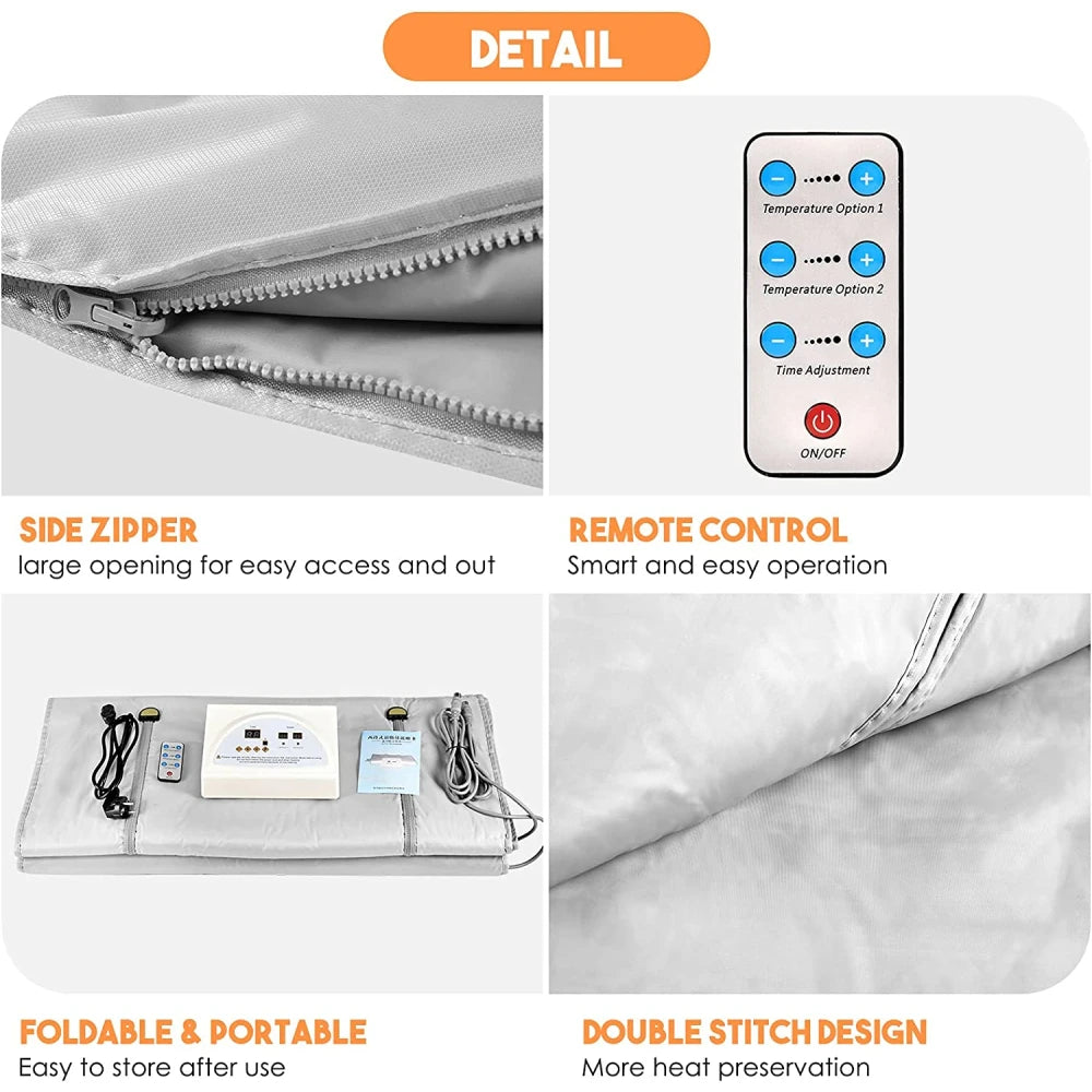 Professional Slimming Far-Infrared Sauna Blanket – Waterproof Weight Loss & Heating Therapy for Home Spa