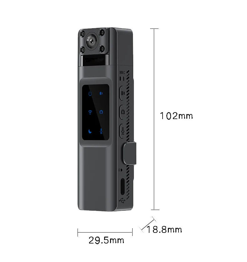 JOZUZE Mini Portable Body Camera – 1080P Wearable Police, Sport, and Business Conference Video Recorder