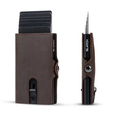 CASEKEY Men’s Wallet — 100% Genuine Cow Leather Short Card Holder Purse, High-Quality Brand Wallet for Men