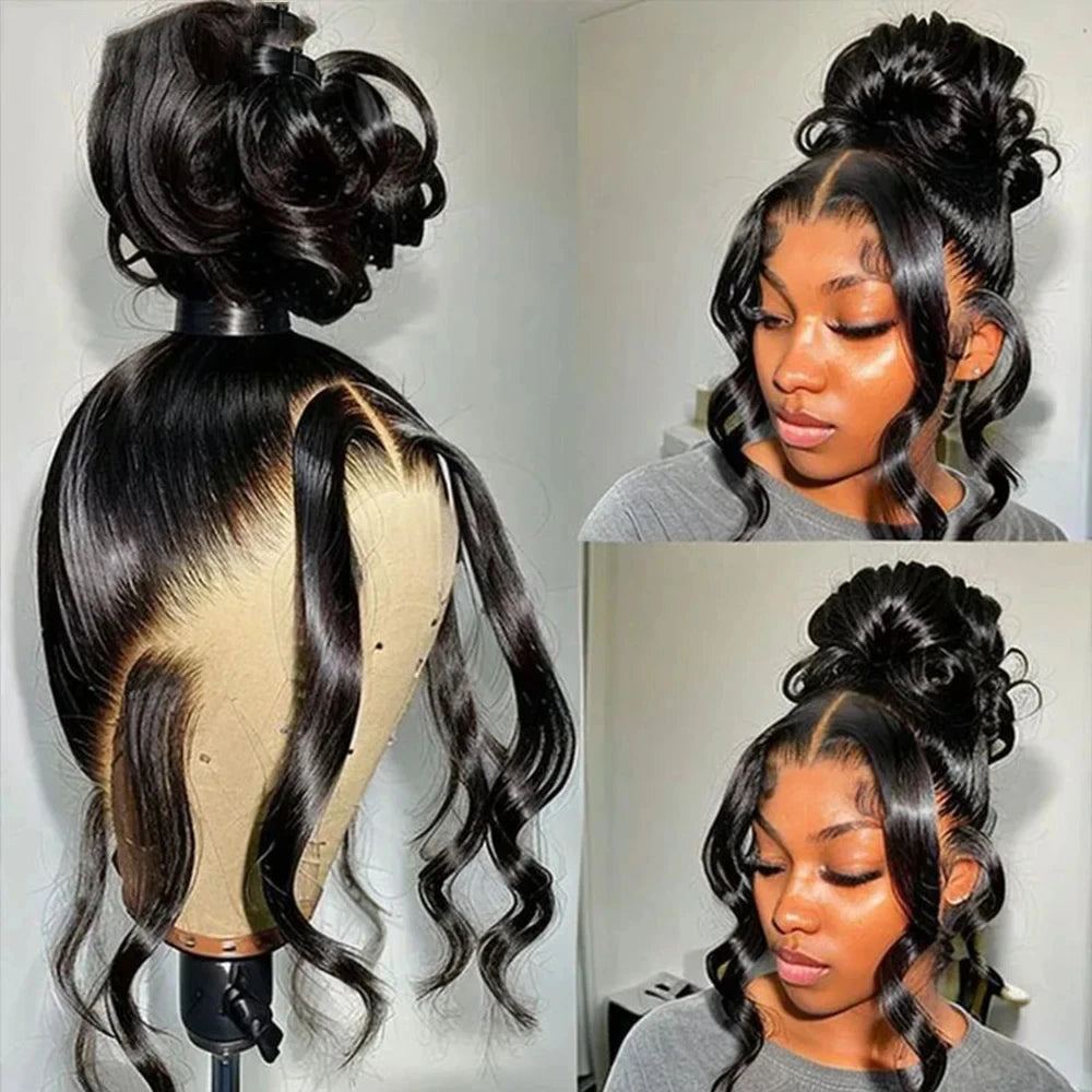 Invisi Strap 360 Lace Front Human Hair Wig – Preplucked 250% Density Body Wave HD Lace, Glueless Wig