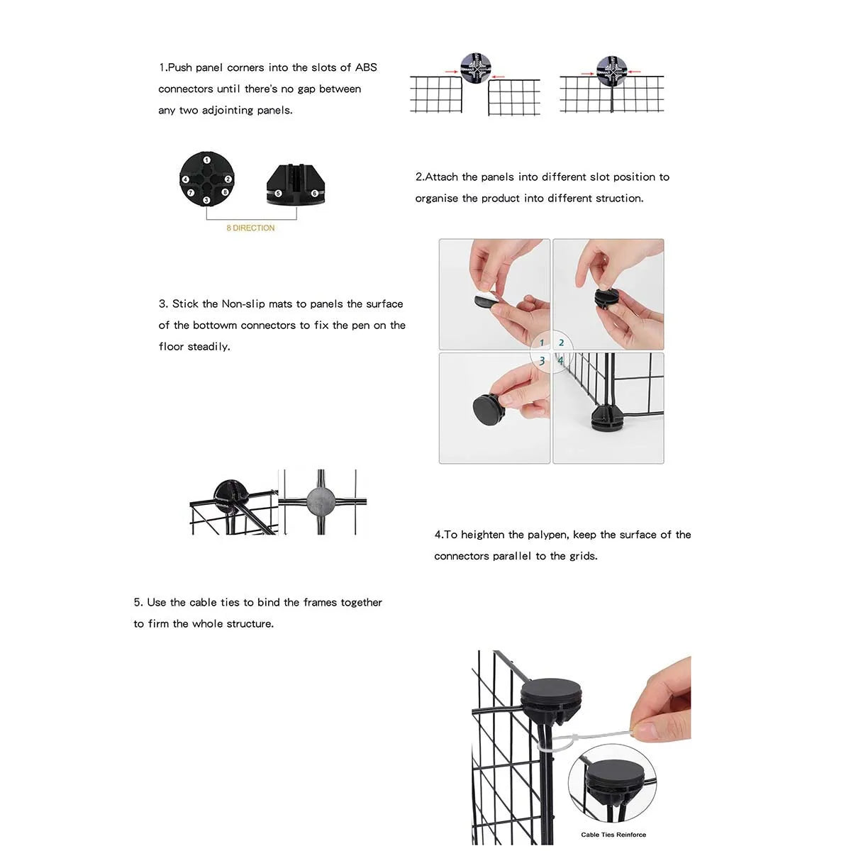 Pet Indoor Dog Fence – Small & Medium Dog House Kennel with Isolation Door