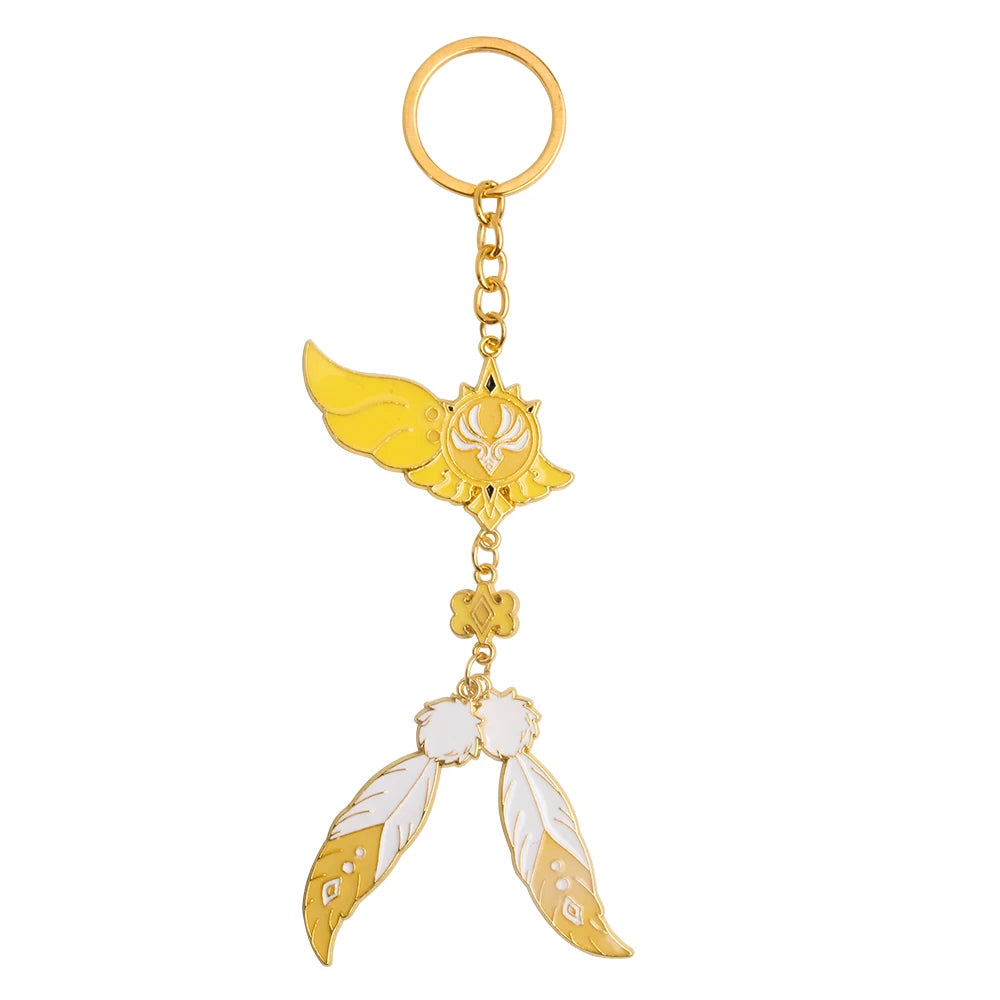 Genshin Impact Venti Eye Keychain 1:1 – Luminous Anime Cosplay Key Ring Backpack Pendant Gaming Accessories Gift