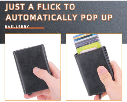 Anti-Theft RFID Credit Card Holder – Smart Minimalist Slim Wallet for Men & Women, Cardholder & Cash Case