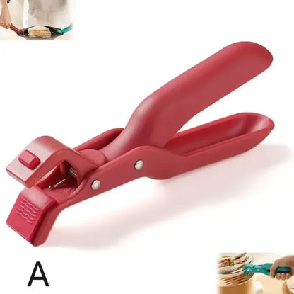 Non-Slip Silicone Pot and Pan Gripper - Heat-Resistant Dish Retriever Tongs for Bowls, Plates, Air Fryers, and Camping