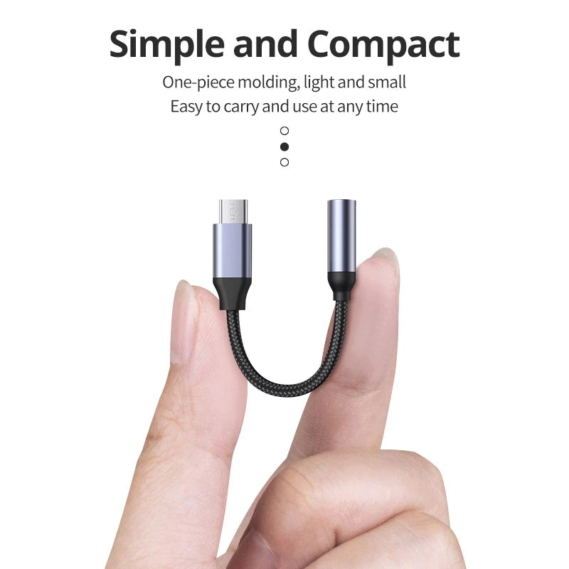 USB Type C to 3.5mm Aux Adapter - Type-C to 3.5mm Jack Audio Cable Converter for iPhone 15, Samsung Galaxy S21 Ultra, S20
