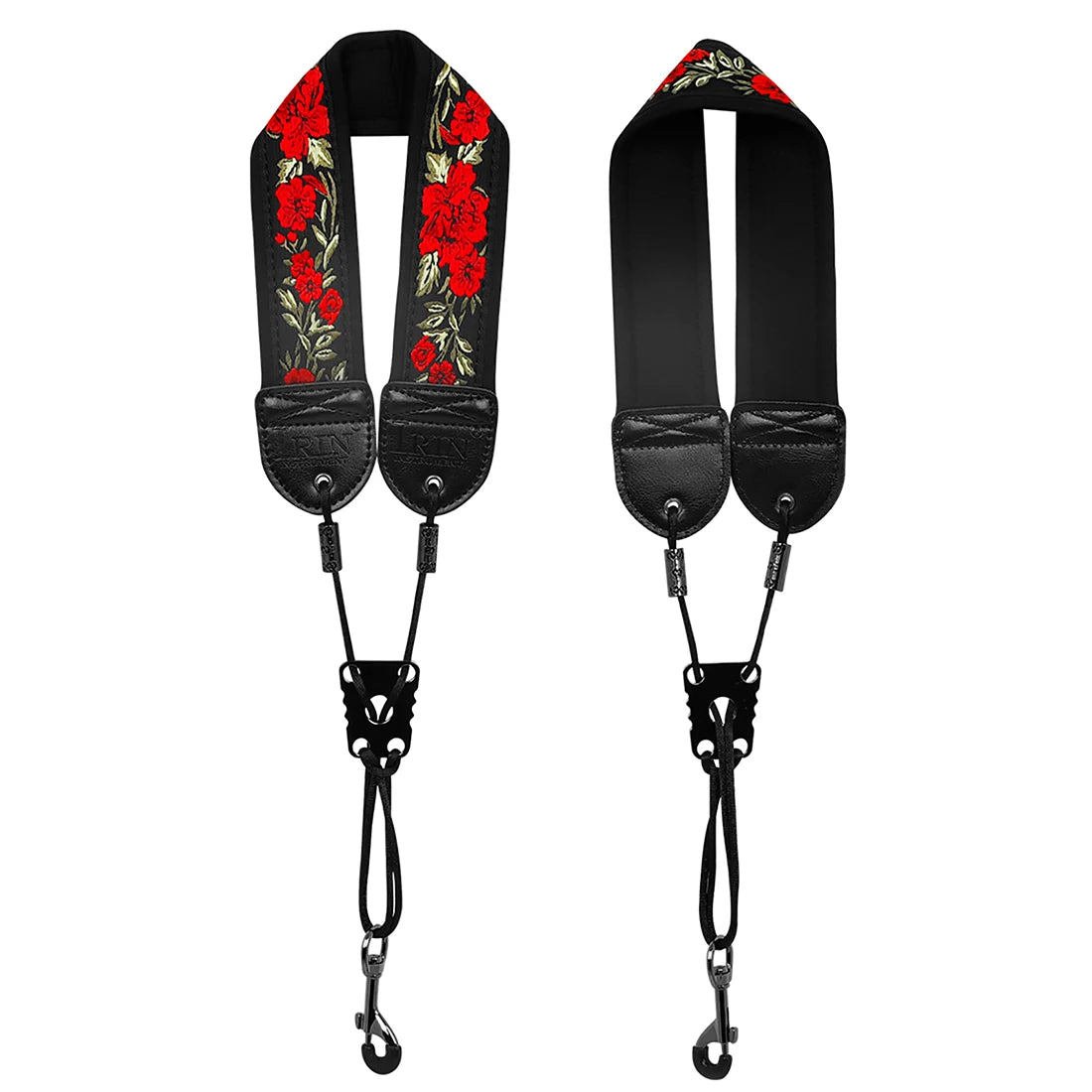 Saxophone Neck Strap - Adjustable Leather Universal Fit for Soprano, Alto, Tenor Sax with Secure Closed Hooks