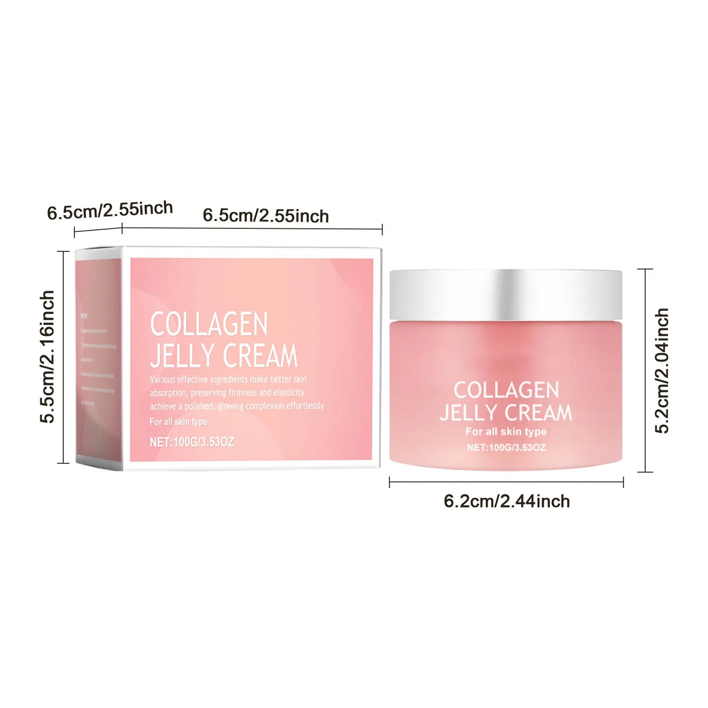 100g Collagen Jelly Cream – Anti-Aging, Hydrating & Skin Tightening Face Care for Wrinkles