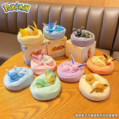 Genuine Pokémon Eevee Sleeping Pose Blind Box – Fantasy Beast Mystery Anime Figure, Cute Lucky Doll Toy & Collectible Gift Decoration