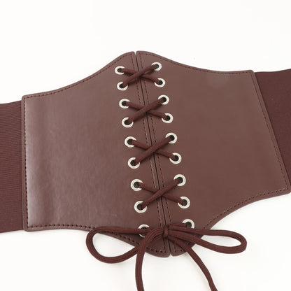 Medieval Wide Leather Armor Belt - Steampunk Waist Costume Accessory for Men & Women, Viking Knight Antique Waistband for LARP & Cosplay