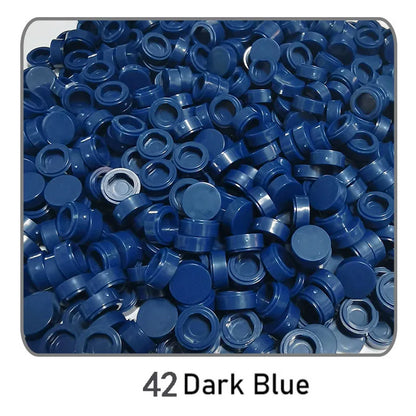 1000Pcs 1x1 Round Building Blocks Set - 52 Color DIY Creative Educational Bricks Compatible with 98138 Toy Kits for Kids