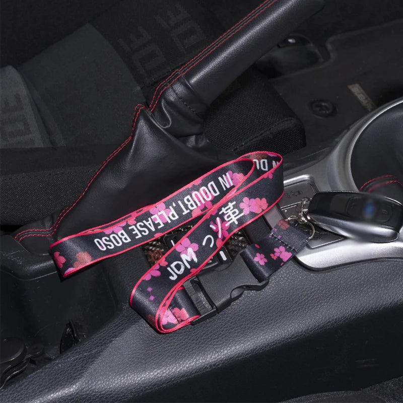 JDM Style Neck Lanyard Keychain – ID Card, Phone & Key Holder for Auto & Motorcycle