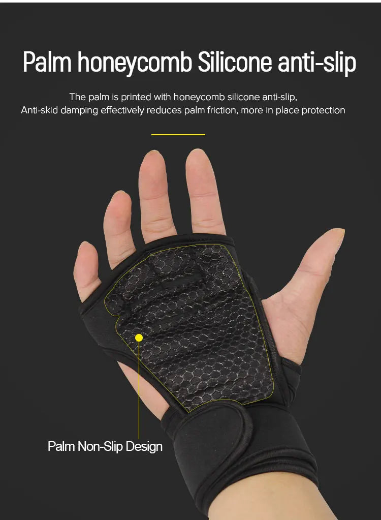 Men & Women Training Workout Gloves – Weightlifting Gym Fitness Hand & Wrist Protection Gloves