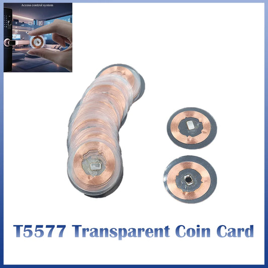 T5577 Rewritable RFID Smart Chip Tag – 125kHz Cloning Badge & Proximity Key Coin Card EM4305