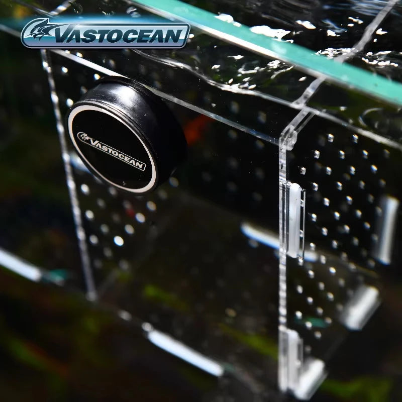 Magnetic Acrylic Fish Breeding & Isolation Box, Aquarium Hatchery Tank Divider with Combined Design for Safe Fish Separation & Care