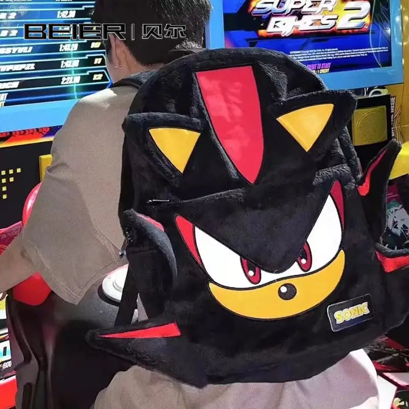 Dark Sonic The Hedgehog Backpack — Large-Capacity Game-Theme Student School Bag, Back-to-School Gift