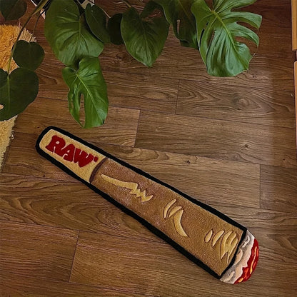 Cigarette Shaped Floor Mat - Modern Soft Washable Rug for Bedroom & Living Room
