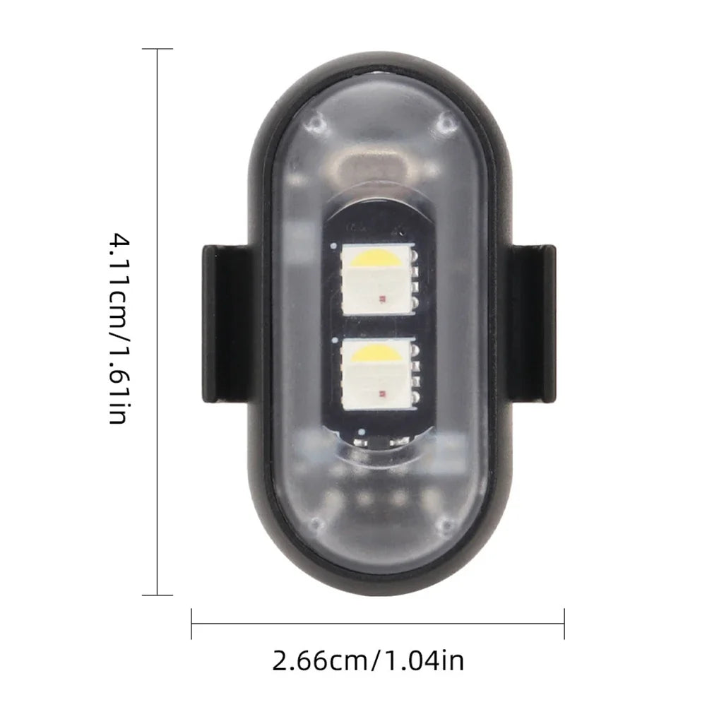 RGB LED Strobe Lights for Car & Motorcycle – 8-Color Wireless Flash Position Warning Lights for Aircraft & Helicopter