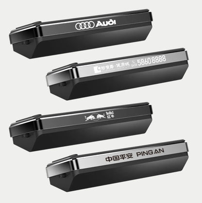 Solar LED Car Phone Number Plate — Hidden Temporary Parking Card with Multi-Number Display