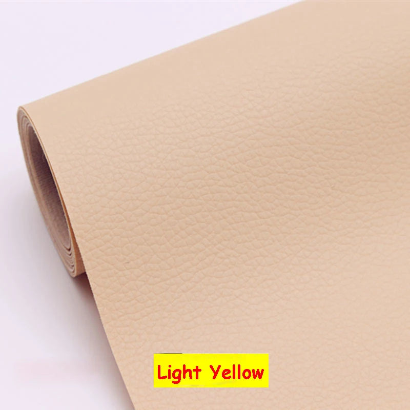 Large PU Leather Repair Patch Roll - Self-Adhesive Faux Leather Repair Tape for Sofa, Car & EV Seats