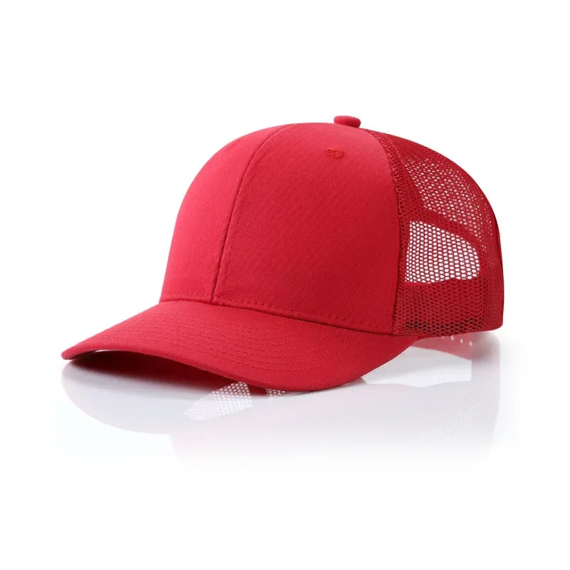 Custom Logo Snapback Hat - Embroidered Mesh Sports Cap for Men & Women, Adjustable Baseball Cap