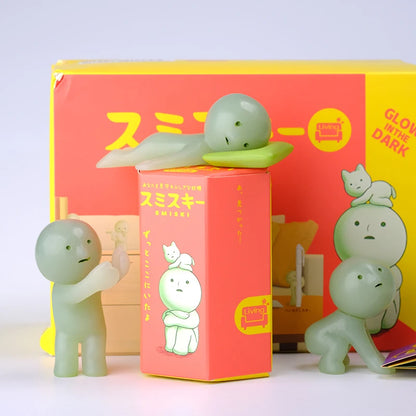 Smiski Living Room Series Luminous Blind Box – Mini Glow-in-the-Dark Doll Ornament for Home Décor & Surprise Gift