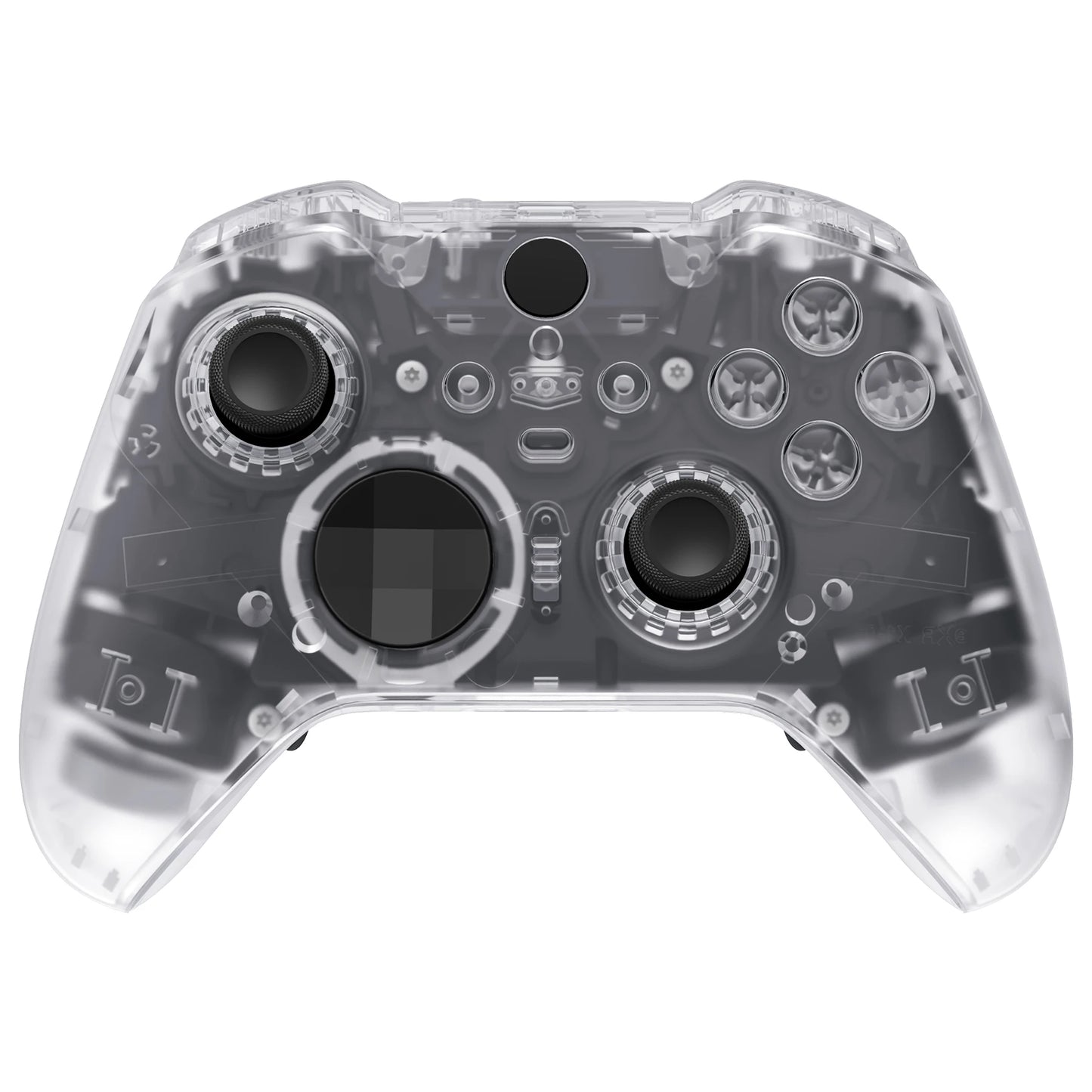 eXtremeRate Clear Full Shell Replacement Kit for Xbox Elite Series 2 Core Controller Model 1797 – Faceplate, Back Plate & Buttons