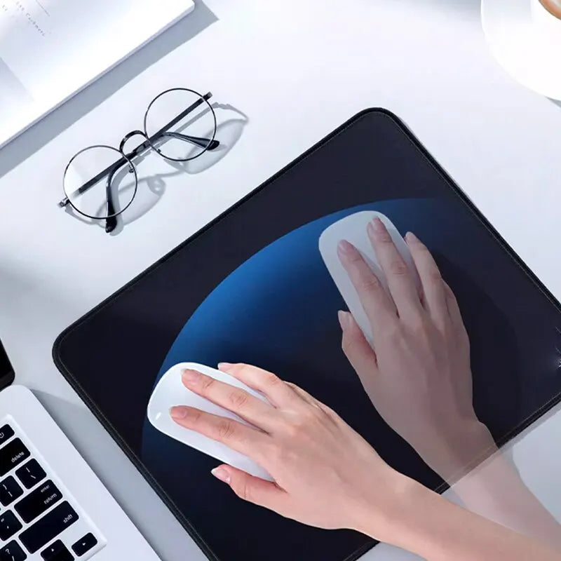 Pure Black Thickened Mouse Pad - Durable Game and Office Desk Mat