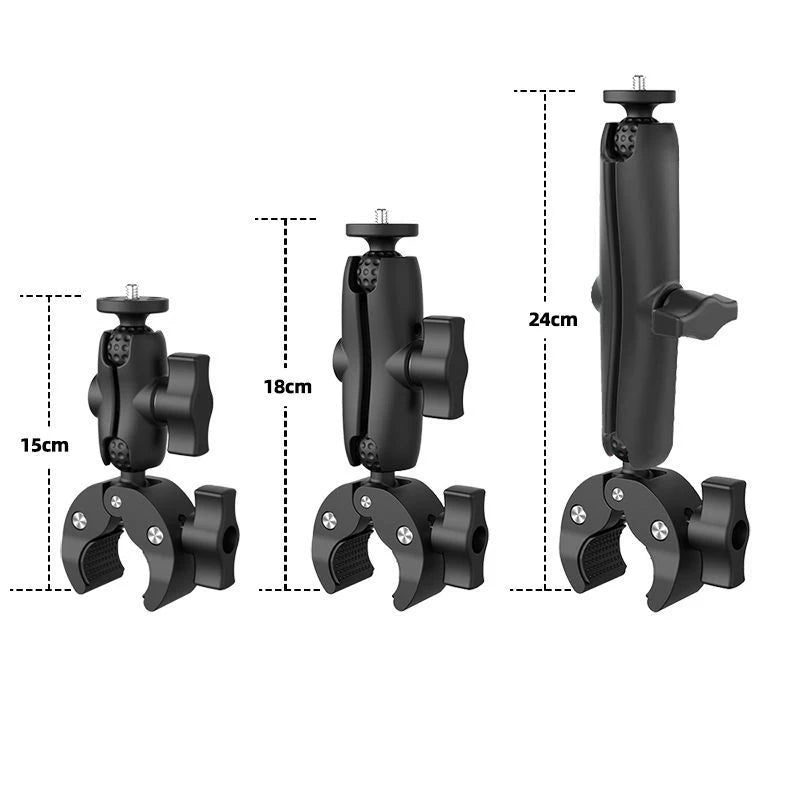 Camera Super Clamp Mount – Bike & Motorcycle Handlebar Bracket Holder for GoPro Hero 13/12/11, Insta360 X3/X4 & DJI Action Camera Accessories