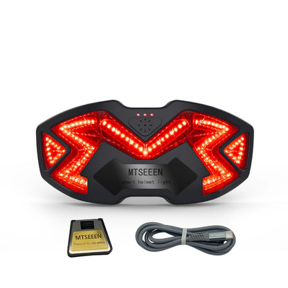 MTSEEEN Helmet Brake Light LED – Super Bright Safety Light with Bike Brake Sensor, Waterproof Design