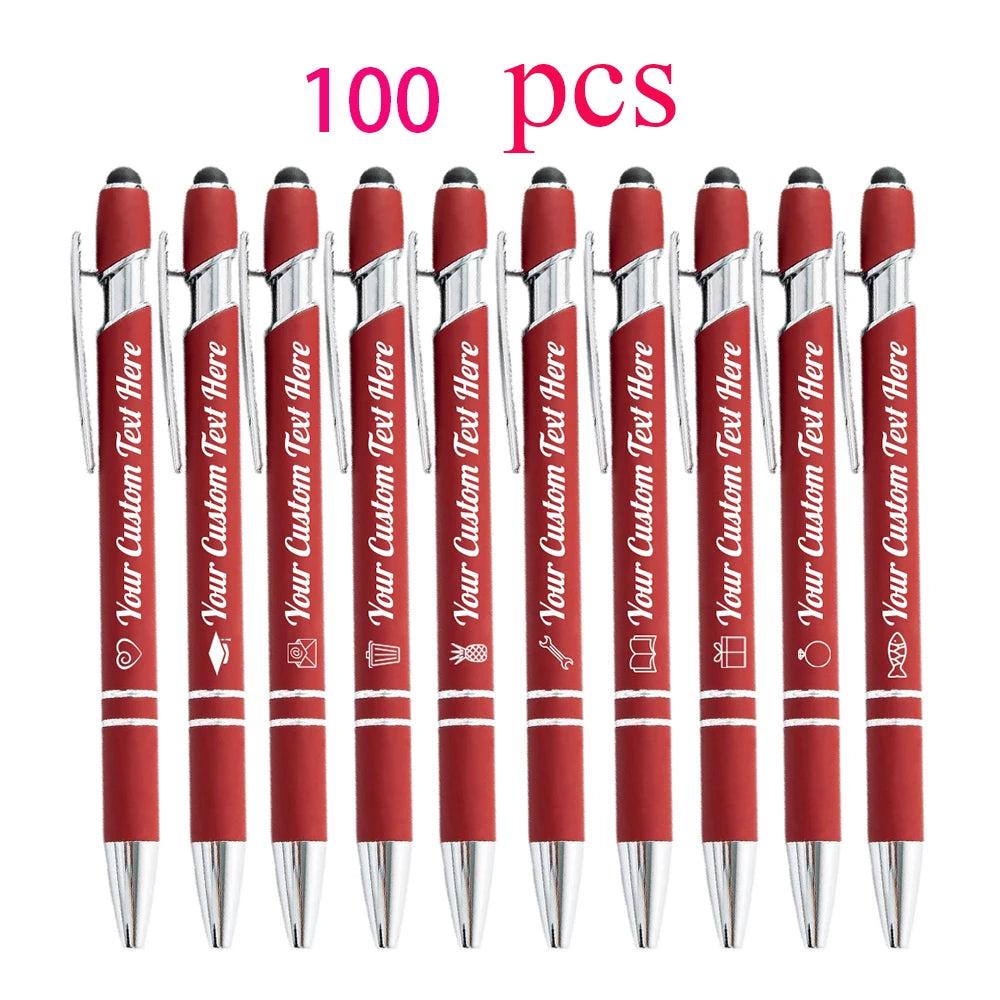Customized Ballpoint Pen with Stylus - Personalized Metal Name & Logo Pen for Business, Graduation & Gifts