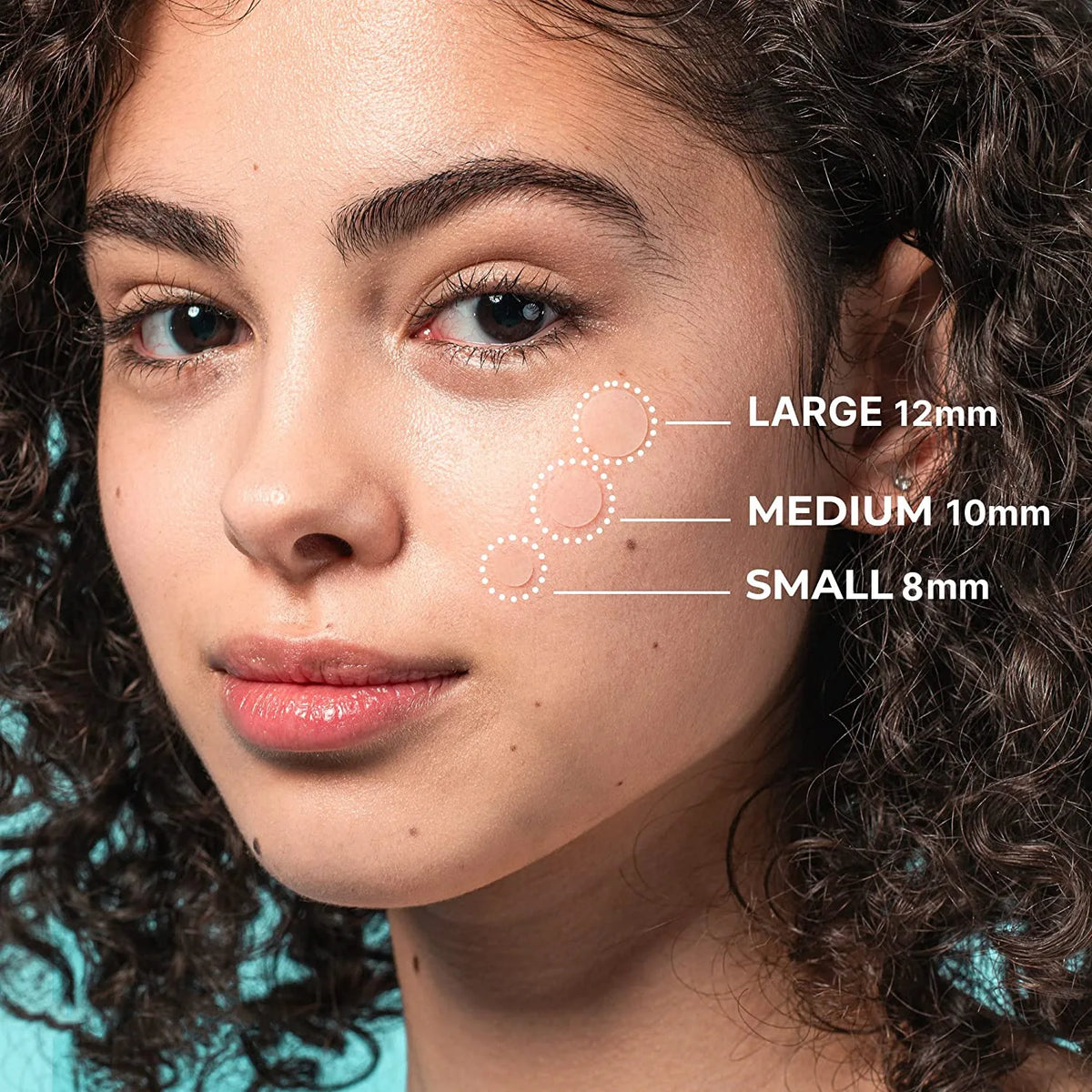 24-Piece Hydrocolloid Acne Patches - Invisible Pimple Spot Stickers in S/M/L Sizes for Face and Body Blemish Coverage