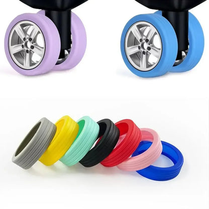 Silicone Luggage Wheel Protectors Set 4/8/16PCS – Quiet Travel Suitcase Wheel Covers