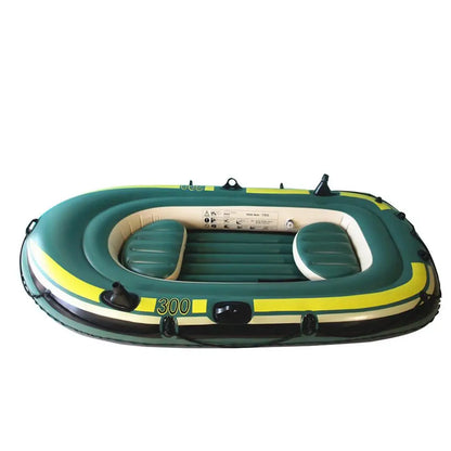 2/3 Person Heavy-Duty Inflatable Boat – Fishing Air Kayak Canoe for Drifting & Rafting (No Oars & Foot Pump)