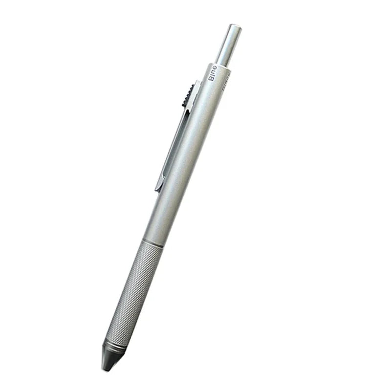 Metal 4-in-1 Multicolor Pen — Gravity Sensor Ballpoint with 3 Colors + 1 Mechanical Pencil, Office and School Stationery Gift