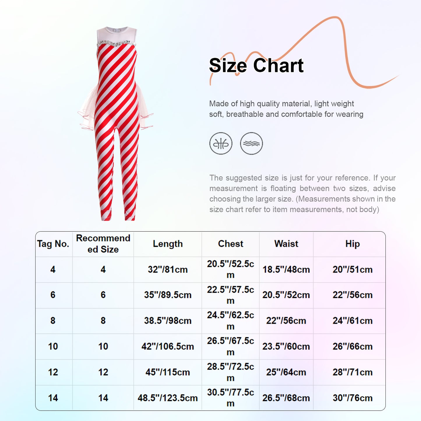 Kids Candy Cane Striped Christmas Tutu Leotard — Sequined Santa Bodysuit for Ballet & Gymnastics