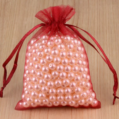 100pcs Organza Gift Bags – 7×9, 9×12, 10×15, 13×18cm Wedding & Jewelry Pouches