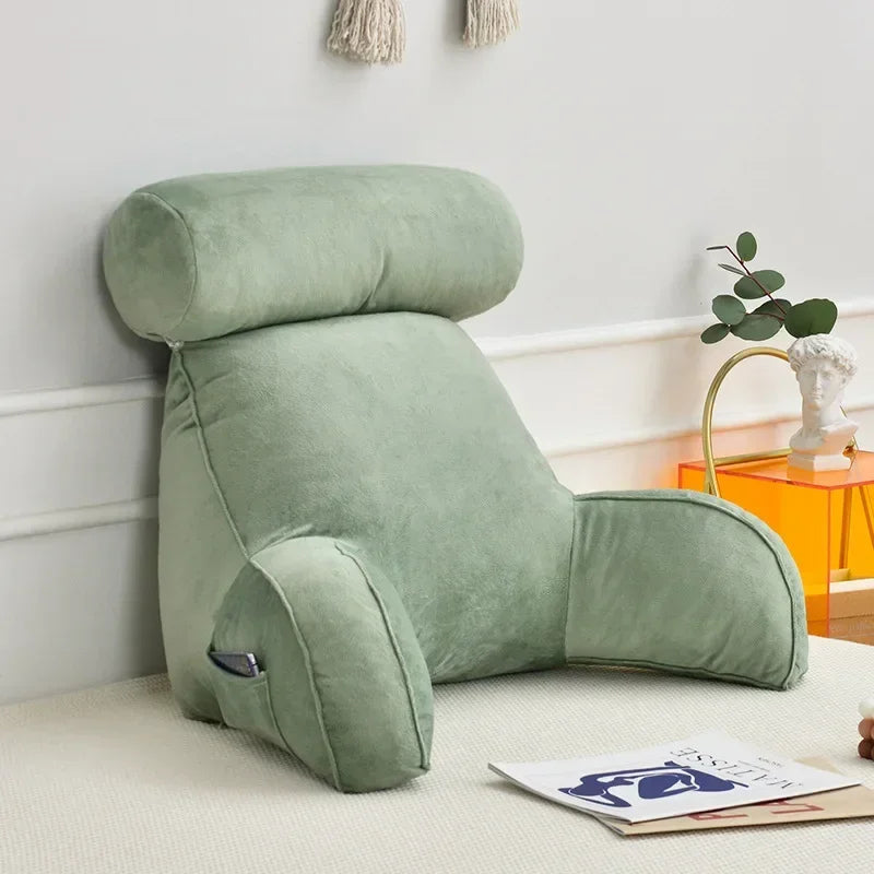 Ultra Soft Memory Foam Reading Pillow – Office & Sofa Back Cushion, Lumbar Support for Bedside & Backrest Relief