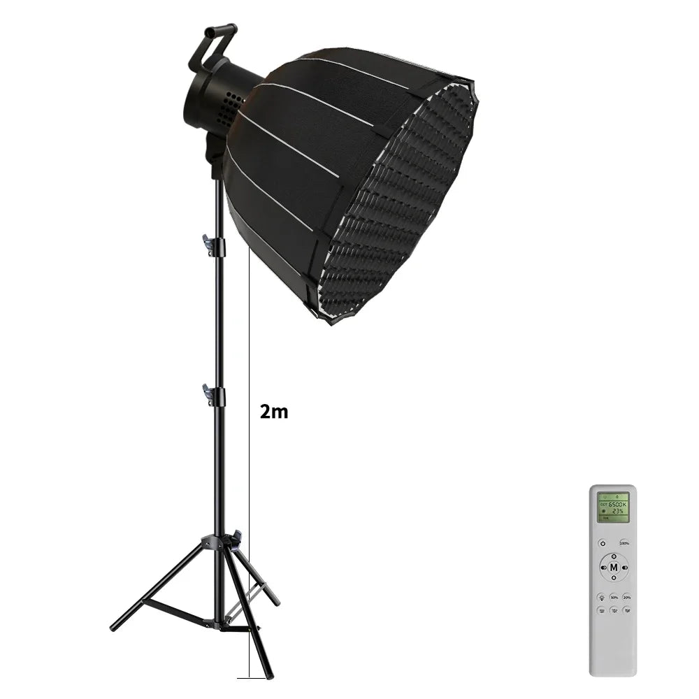 Bowens 135W LED Photography Studio Light Kit - Dimmable Video Lamp with 2m Tripod, 3000–6500K & 3 Colors