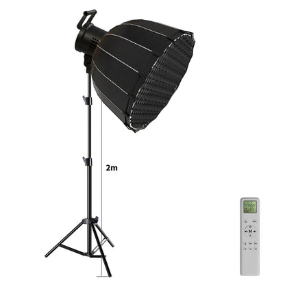 Bowens 135W LED Photography Studio Light Kit - Dimmable Video Lamp with 2m Tripod, 3000–6500K & 3 Colors