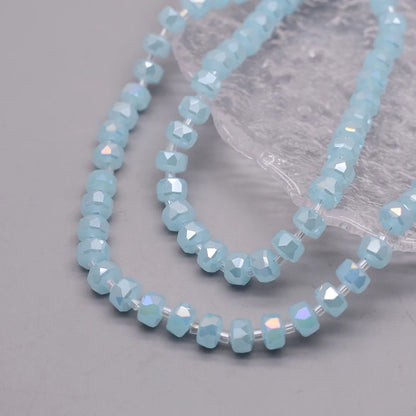 8mm Crystal Glass Beads Set - 30PCS Color Wheel Faceted Round Loose Beads for DIY Jewelry Making & Bracelets