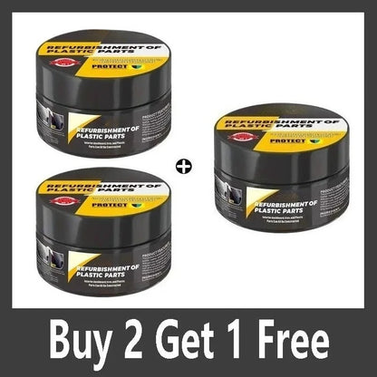 Automotive Plastic Repair Cream — Interior & Exterior Scratch Repair Polishing Wax for Trim and Tires