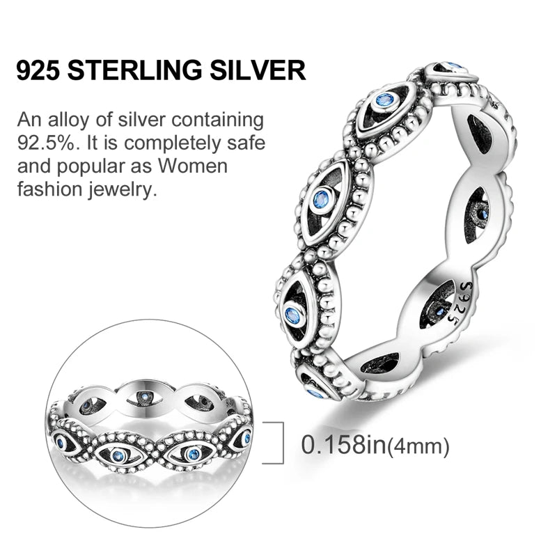 925 Sterling Silver Ring – Infinite Love Star & Moon Design for Women, Wedding Jewelry Gift