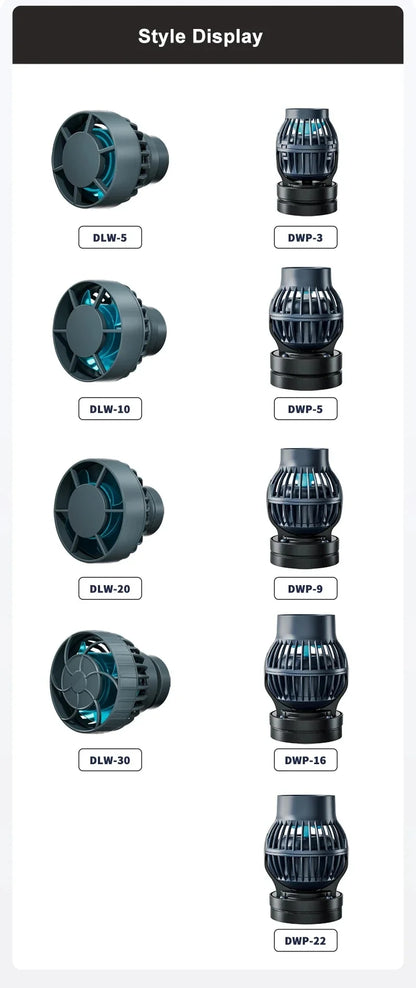 Jebao Jecod DLW Series Bluetooth Aquarium Wave Pump – 2024 Smart Mute DC Water Pump for Saltwater Fish Tanks
