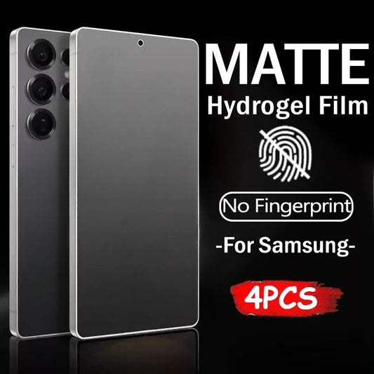 4-Pack Matte Hydrogel Screen Protector - Samsung Galaxy S25 S24 S23 Ultra S22 S21 S20 S10 Series Film