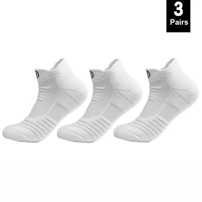 1/3 Pairs Men’s Compression Socks – Breathable Sports, Basketball, Cycling, and Running High Elastic Towel Tube Socks