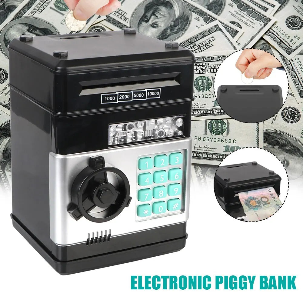 Electronic Piggy Bank with Automatic Mini Safe, Password Lock, and Coin Counter – The Ultimate Child's Gift!