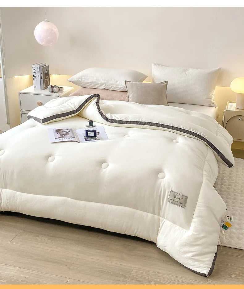 Soybean Fiber Cotton Quilt – All-Season Universal Winter, Spring & Autumn Comfort, Thickened & Warm Quilt Core