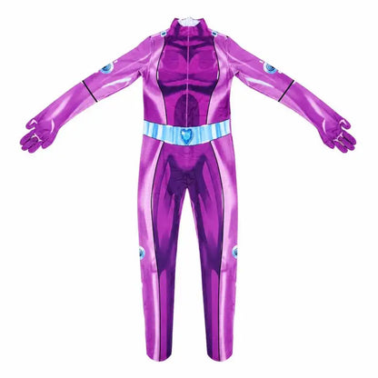 Totally Spies Cosplay Bodysuit - 3D Print Samantha, Clover & Alex Zentai Jumpsuit for Adult Women Halloween Costume